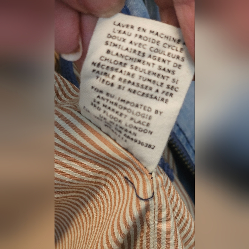 Anthropologie Marrakech Chambray Anorak Utility Jacket. Size Small - Picture 13 of 14